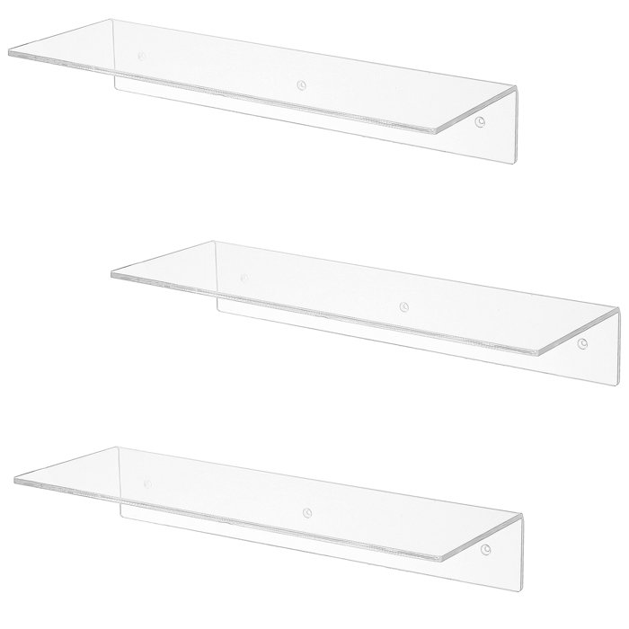Rebrilliant Therese 3 Piece Plastic / Acrylic Floating Shelf & Reviews